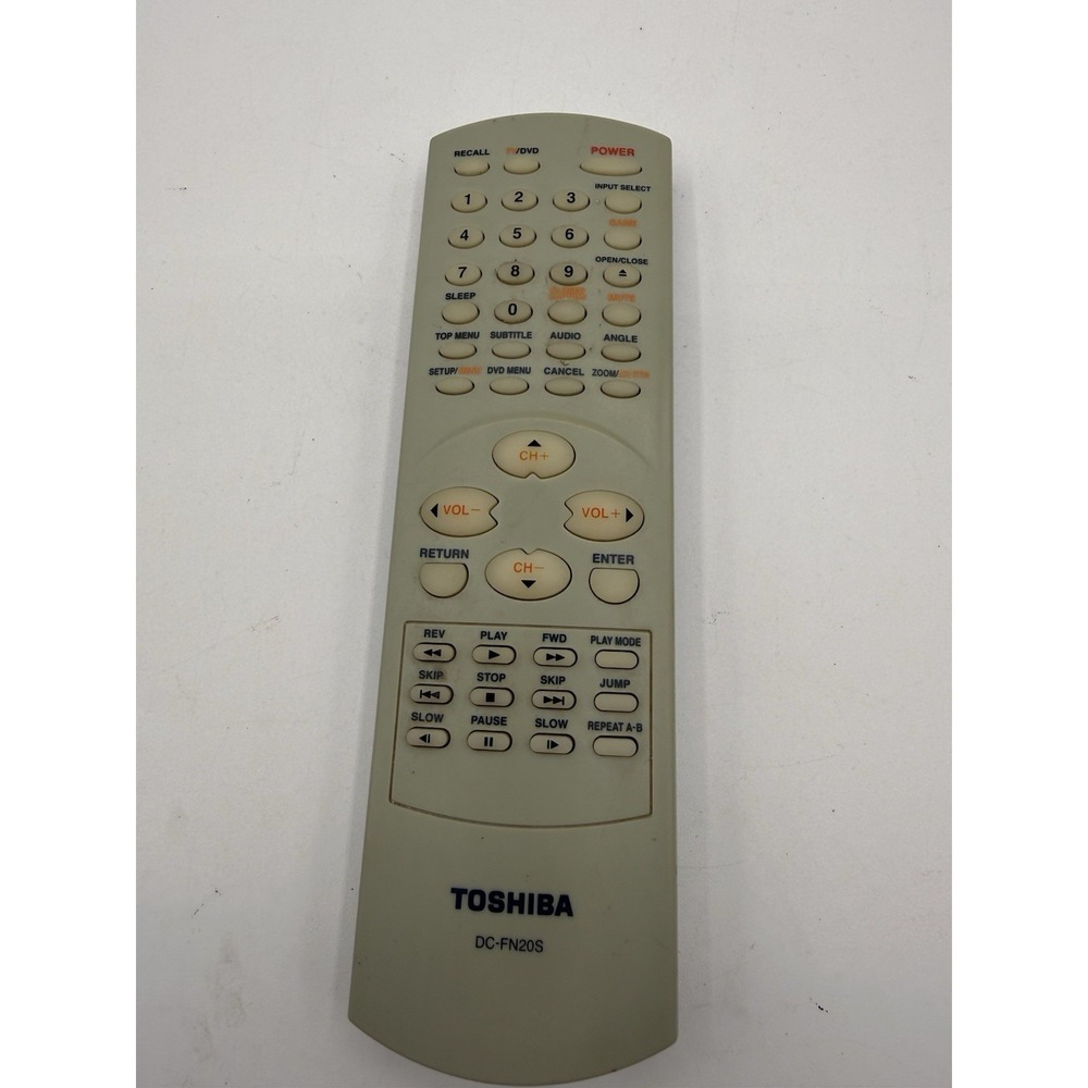 Toshiba DC-FN20S Wireless‎ Remote Control TV/DVD Portable Infrared Gray Beige